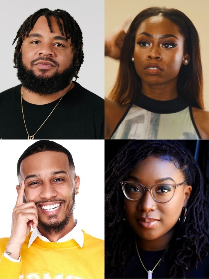 Four headshots of Black artists